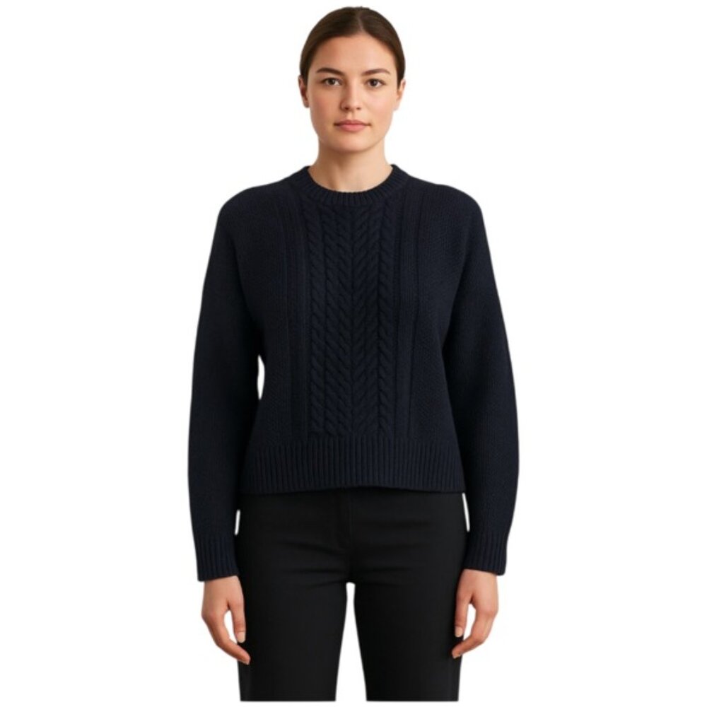 ATM Anthony Thomas Melillo XS Crewneck Wool Cable Knit Sweater